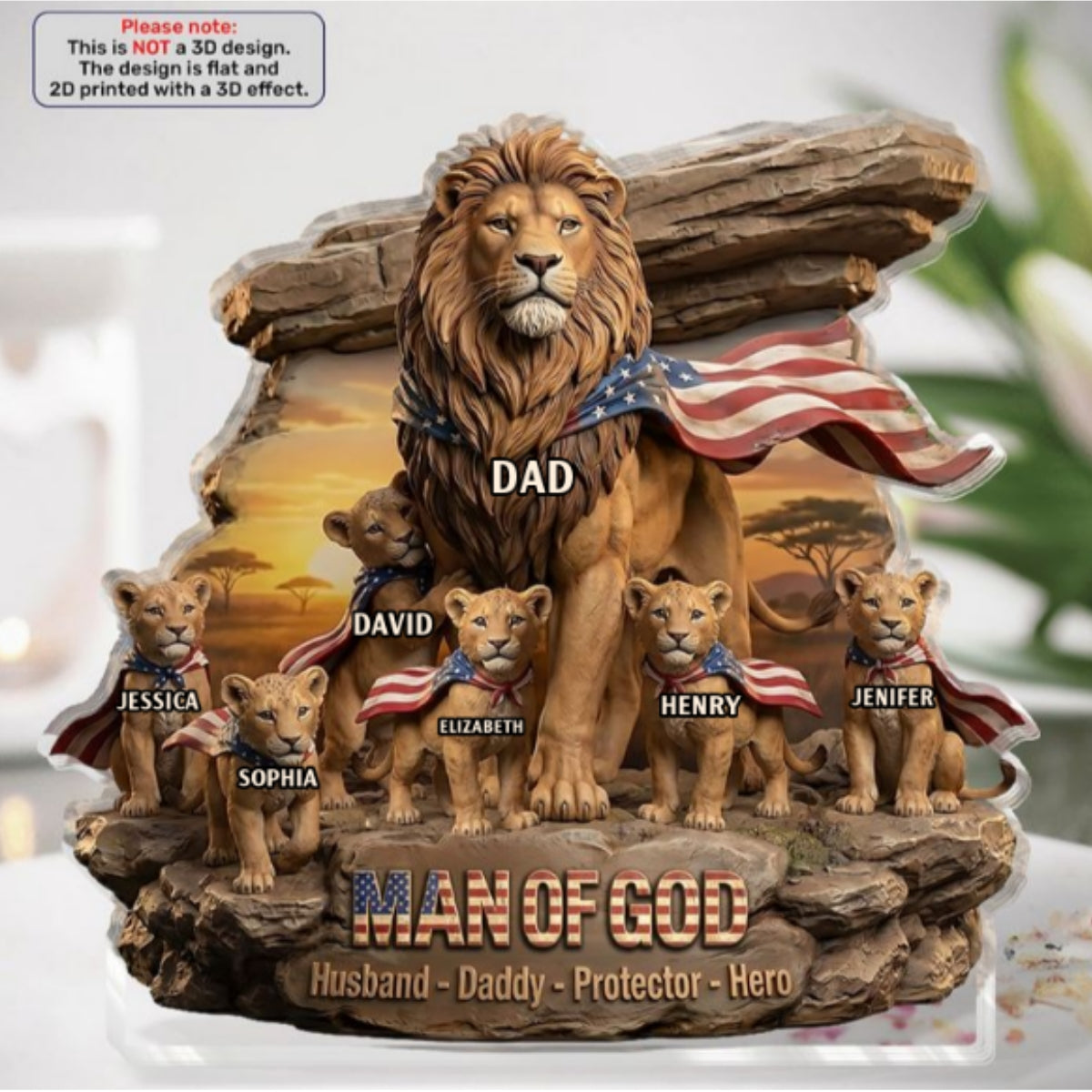 Man Of God Dad The Man The Myth The Legend | Personalized Custom Shaped Acrylic Plaque