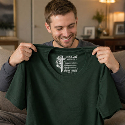 To My Son Always Remember You Are , Gift For Son | Personalized Shirt With Design Inner Neck