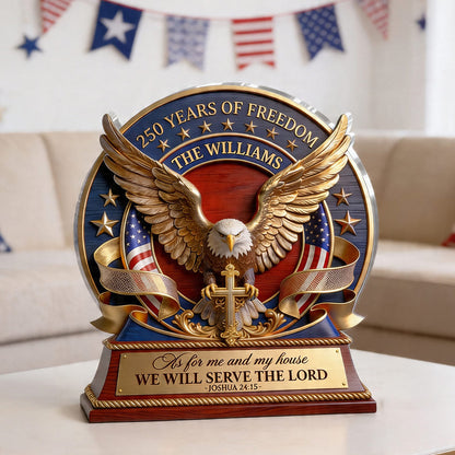 We Will Serve The Lord - Personalized Custom Shaped Acrylic Plaque
