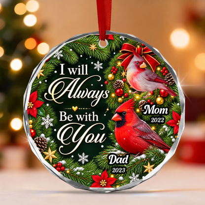 I Know Heaven Is A Beautiful Place For Loss Of Mom Dad, Memorial Gift For Mom Or Dad - Personalized Heart Shaped Glass Ornament