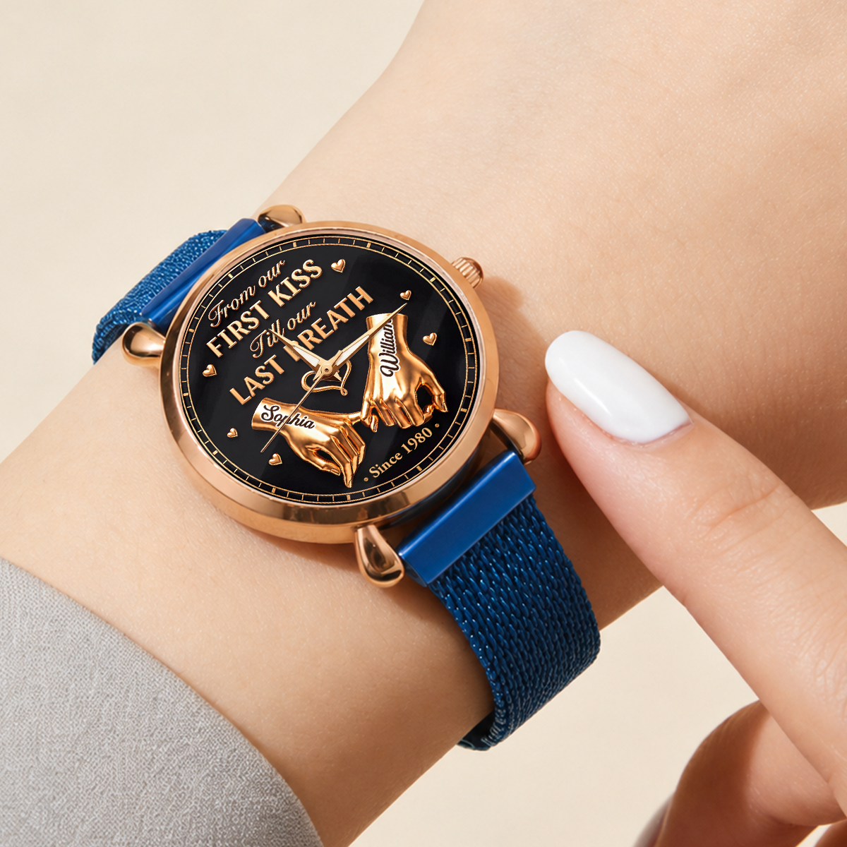 From First Kiss To Last Breath, Gift For Wife - Personalized Women's Wrist Watch