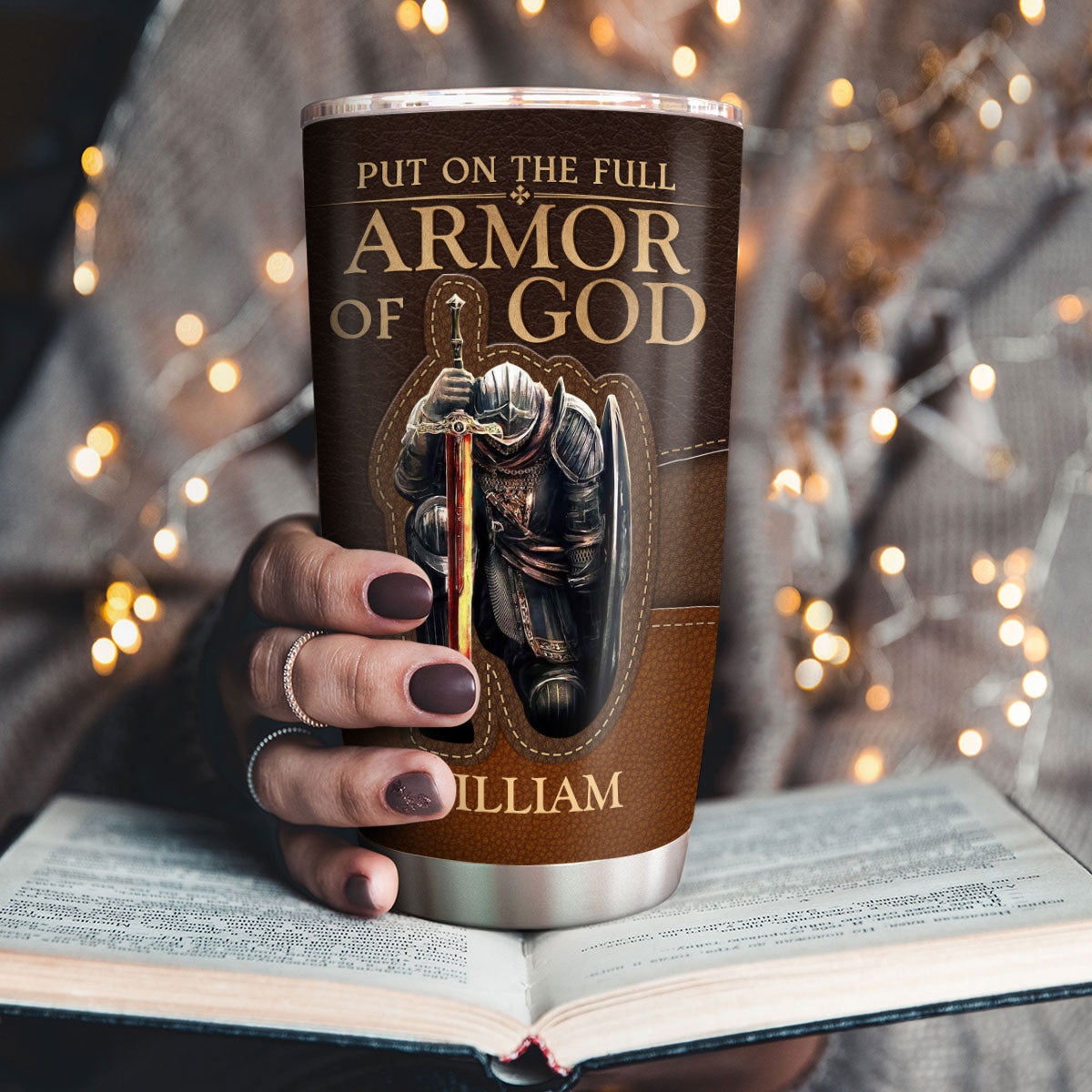 Put On The Full Armor Of God | Personalized Stainless Steel Tumbler