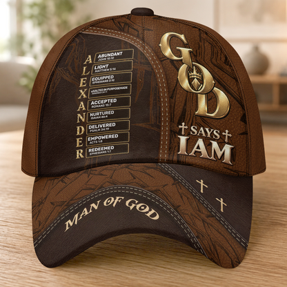 Man Of God, Gift For Dad | Personalized Classic Cap