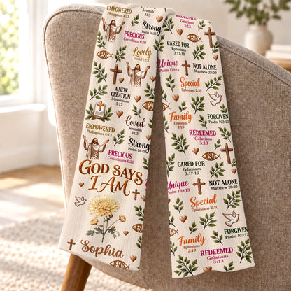 God Says I Am, Gift For Women | Personalized Scarf