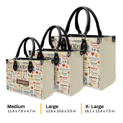 What God Says About You | Personalized Leather Handbag