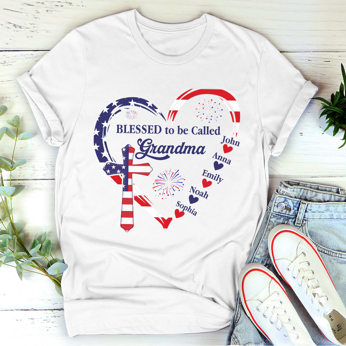 Blessed To Be Called Grandma, Christian Gift For Grandma | Personalized 2D Unisex T-shirt