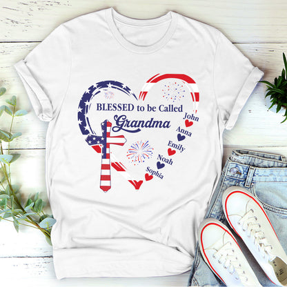 Blessed To Be Called Grandma, Christian Gift For Grandma | Personalized 2D Unisex T-shirt