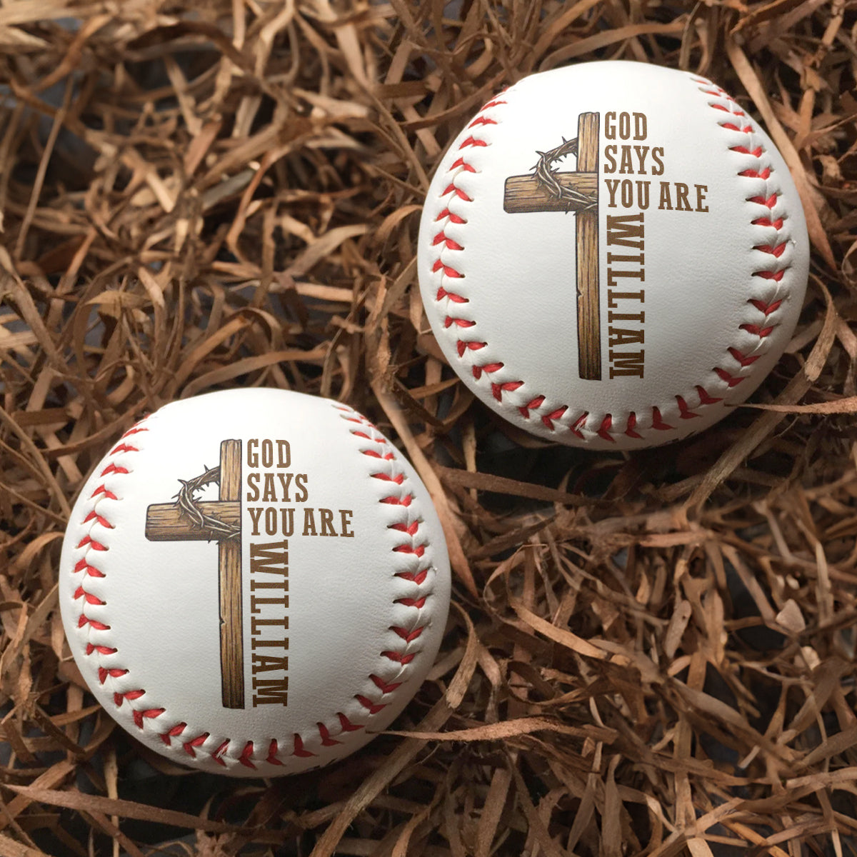 God Says You Are | Personalized Baseball Ball