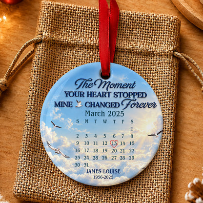 The Moment, Memorial Gift - Personalized Round Shaped Ceramic Ornament