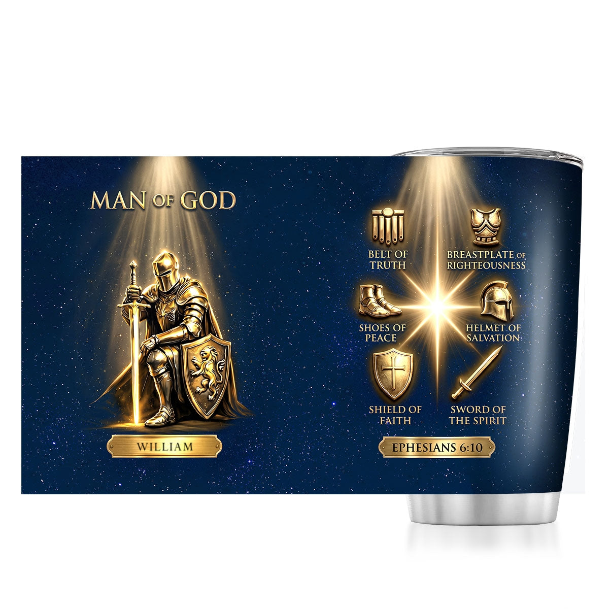 Man Of God | Personalized Stainless Steel Tumbler