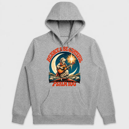Rejoice And Be Grateful, Psalm 100, Gift For Christian Guitar Players - 2D Unisex Hoodie