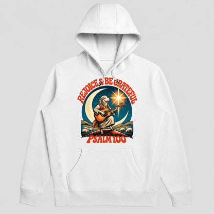 Rejoice And Be Grateful, Psalm 100, Gift For Christian Guitar Players - 2D Unisex Hoodie