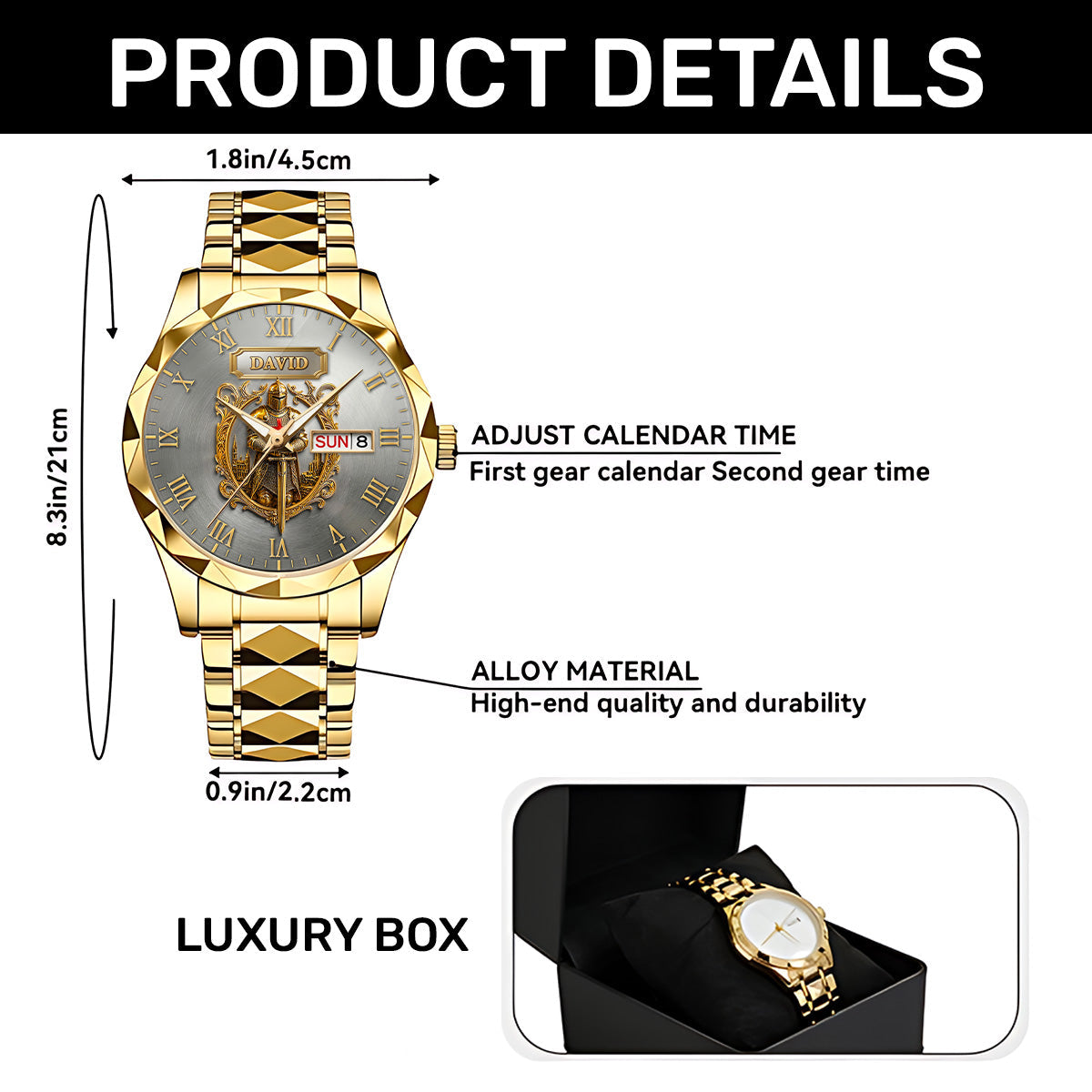 Knight Of God | Personalized Men's Wrist Watch
