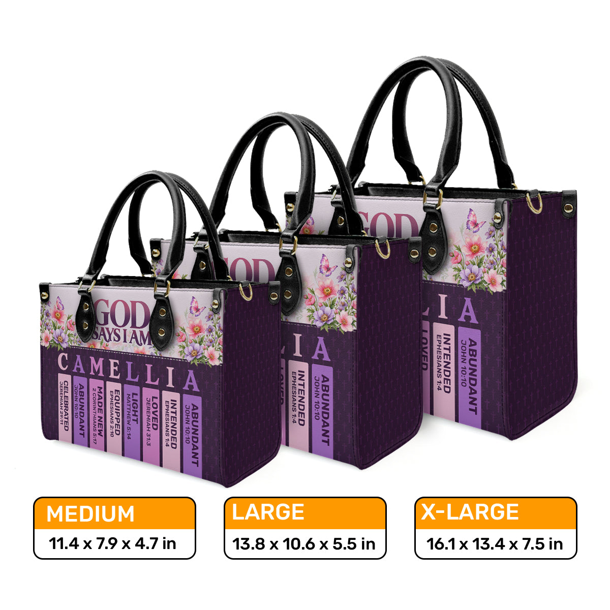 God Says I Am, Gift For Women | Personalized Leather Handbag