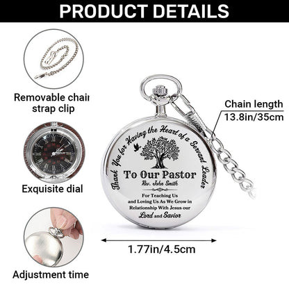 With Jesus Pastor | Personalized Pocket Watch