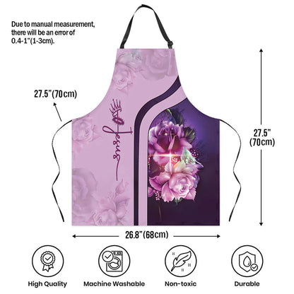 Rose And Cross - Apron With Neck Strap