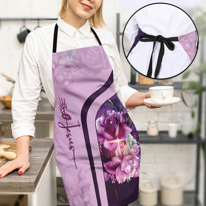 Rose And Cross - Apron With Neck Strap
