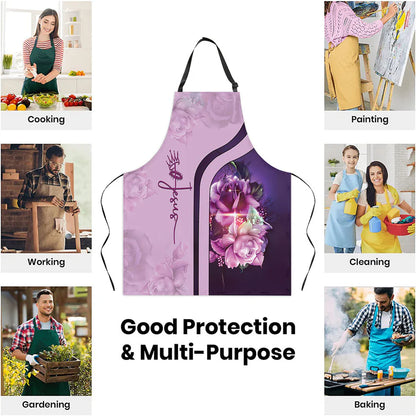 Rose And Cross - Apron With Neck Strap