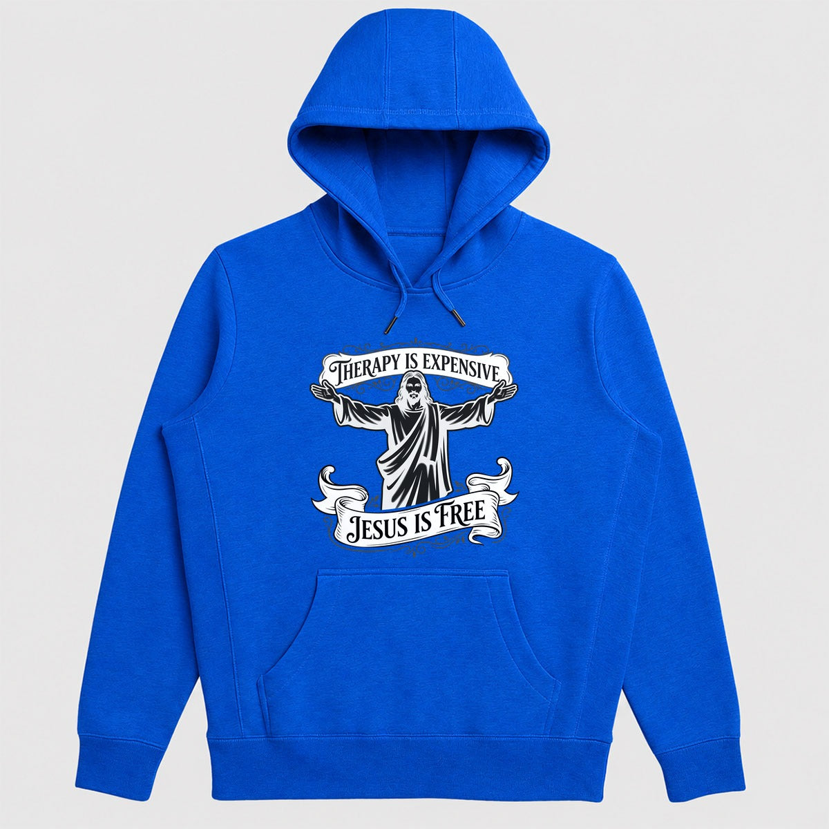 Therapy Is Expensive Jesus Is Free, Funny Christian Gift - 2D Unisex Hoodie