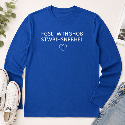 For God So Loved The World, John 3:16 - Christian Gift - 2D Unisex Long Sleeve