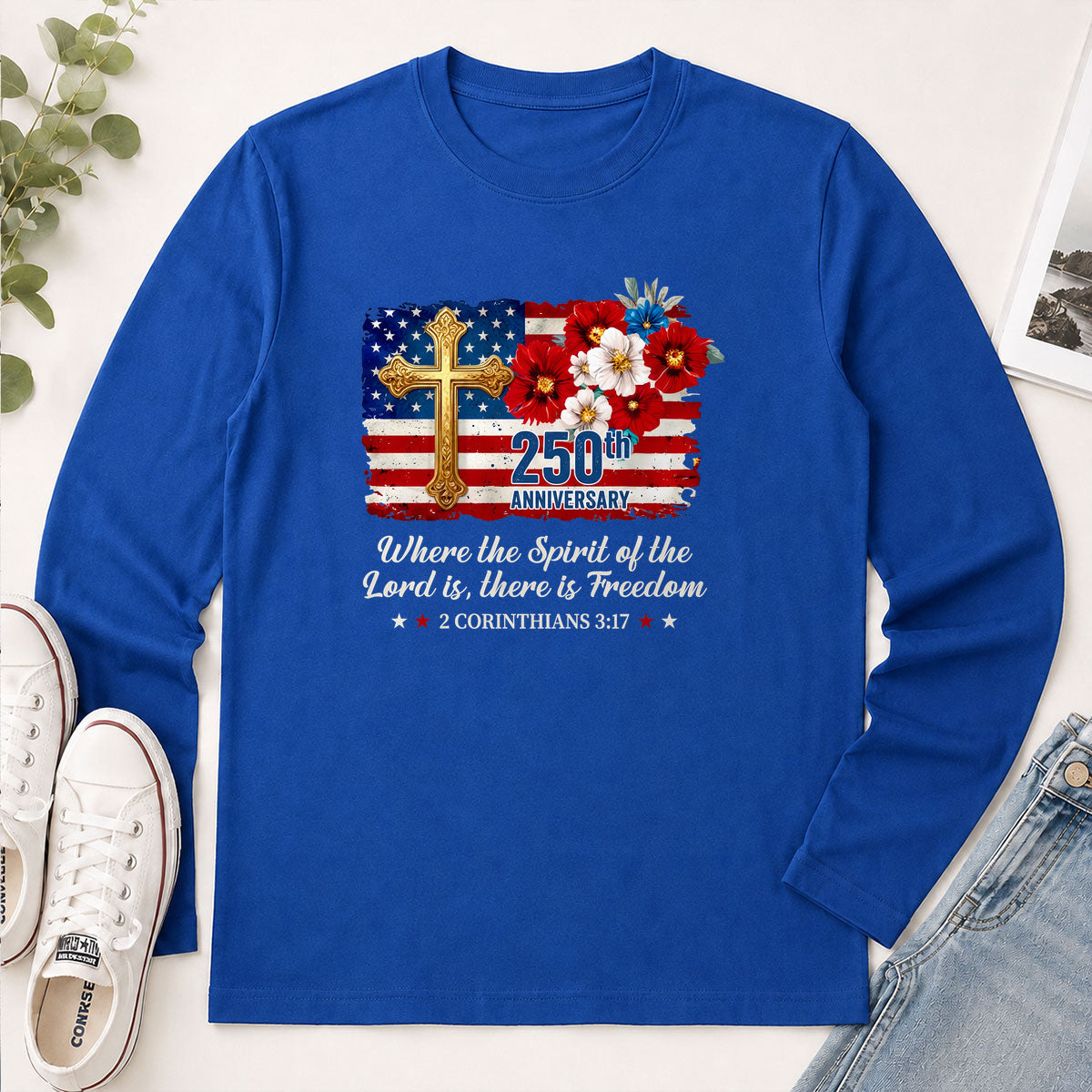 Where The Spirit Of The Lord Is There Is Freedom 2 Corinthians 3.17 - Christian Gift - 2D Unisex Long Sleeve