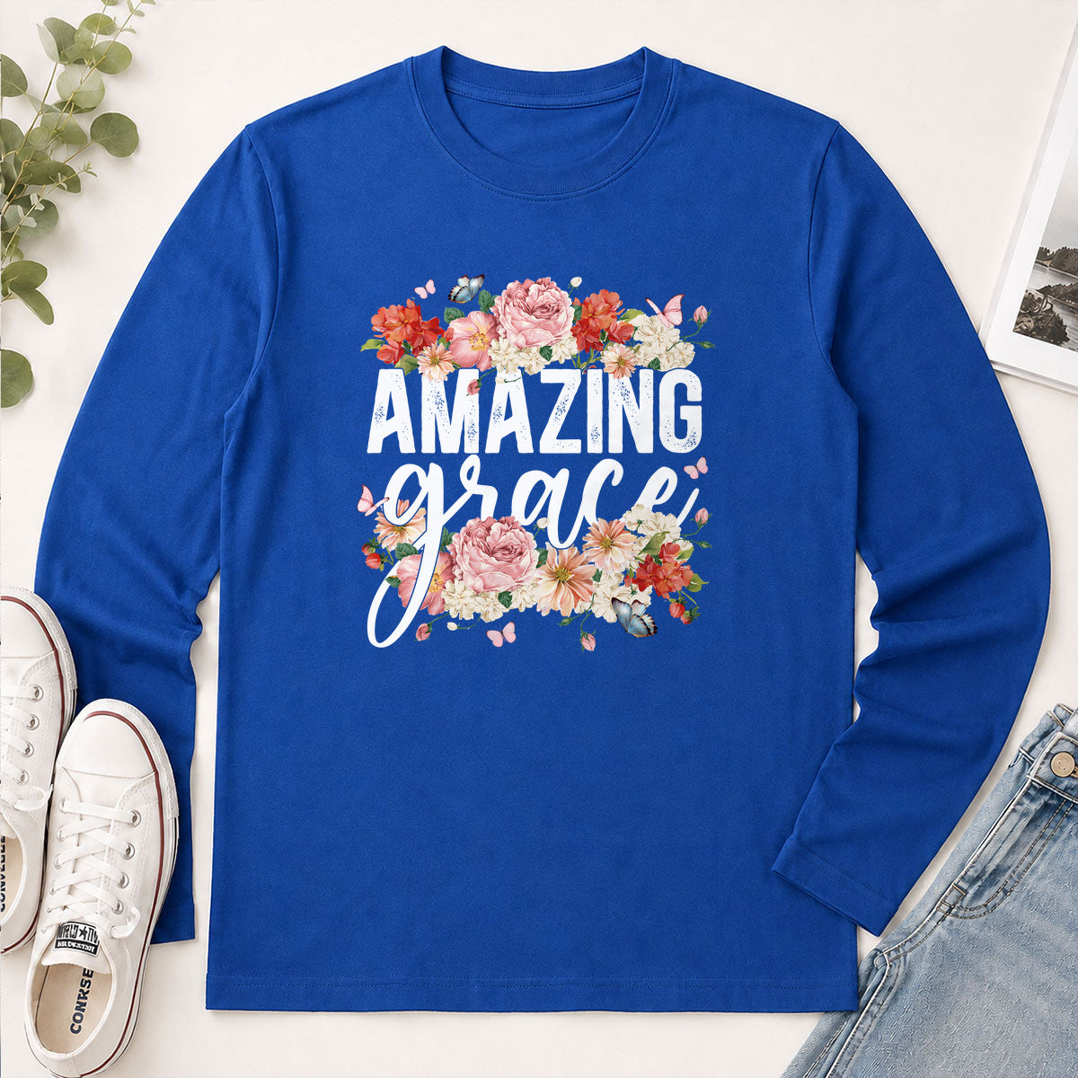 Amazing Grace - Gift For Women - 2D Unisex Long Sleeve