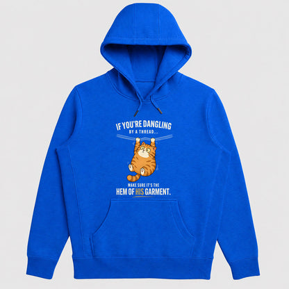 If You're Dangling By A Thread Make Sure It's The Hem Of His Garment Matthew 9:20 - Gift For Christian Cat Lovers, Women, Friends | 2D Unisex Hoodie