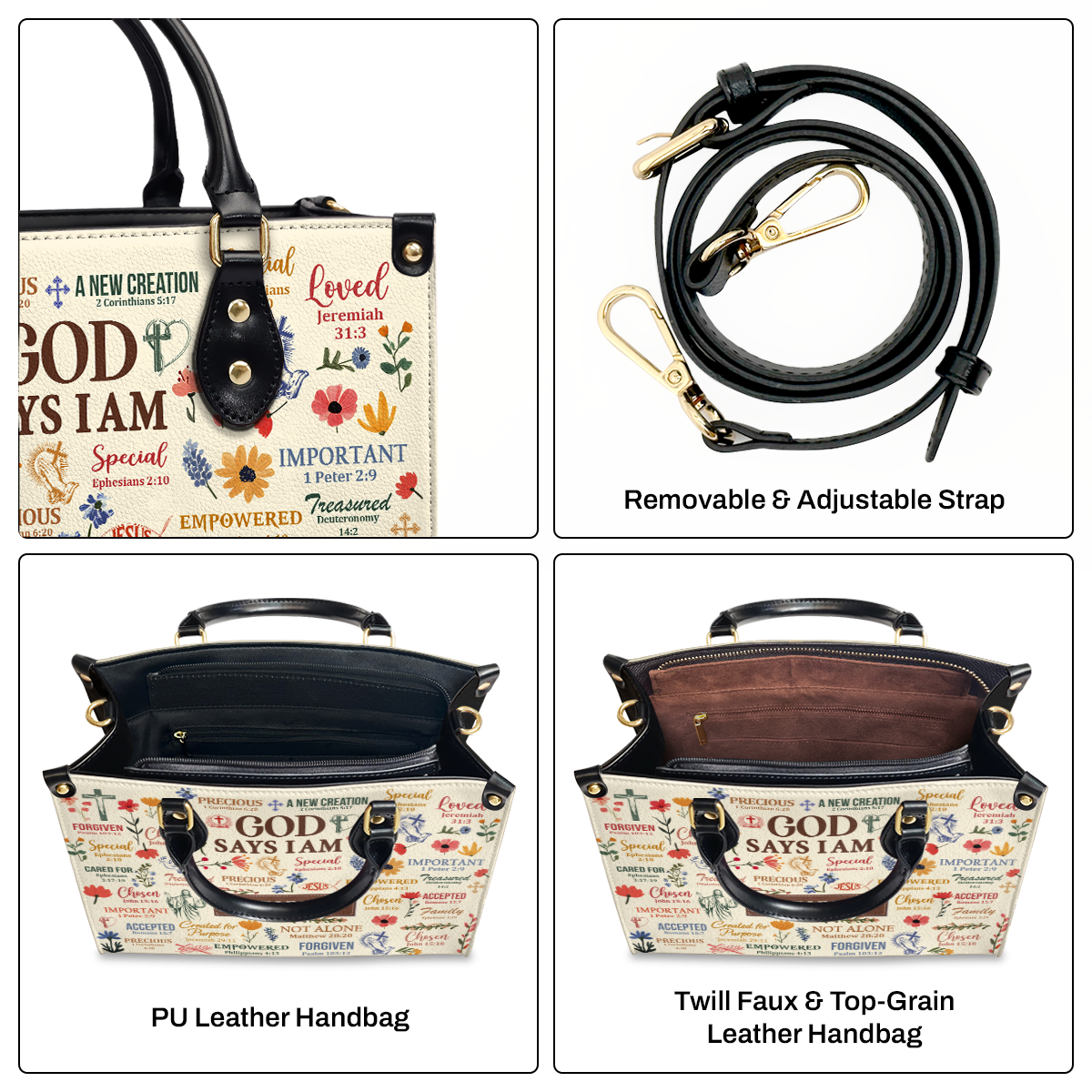 What God Says About You | Personalized Leather Handbag