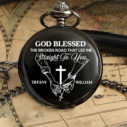 Infinite Love, Infinite Us, Gift For Husband Or Wife - Personalized Pocket Watch