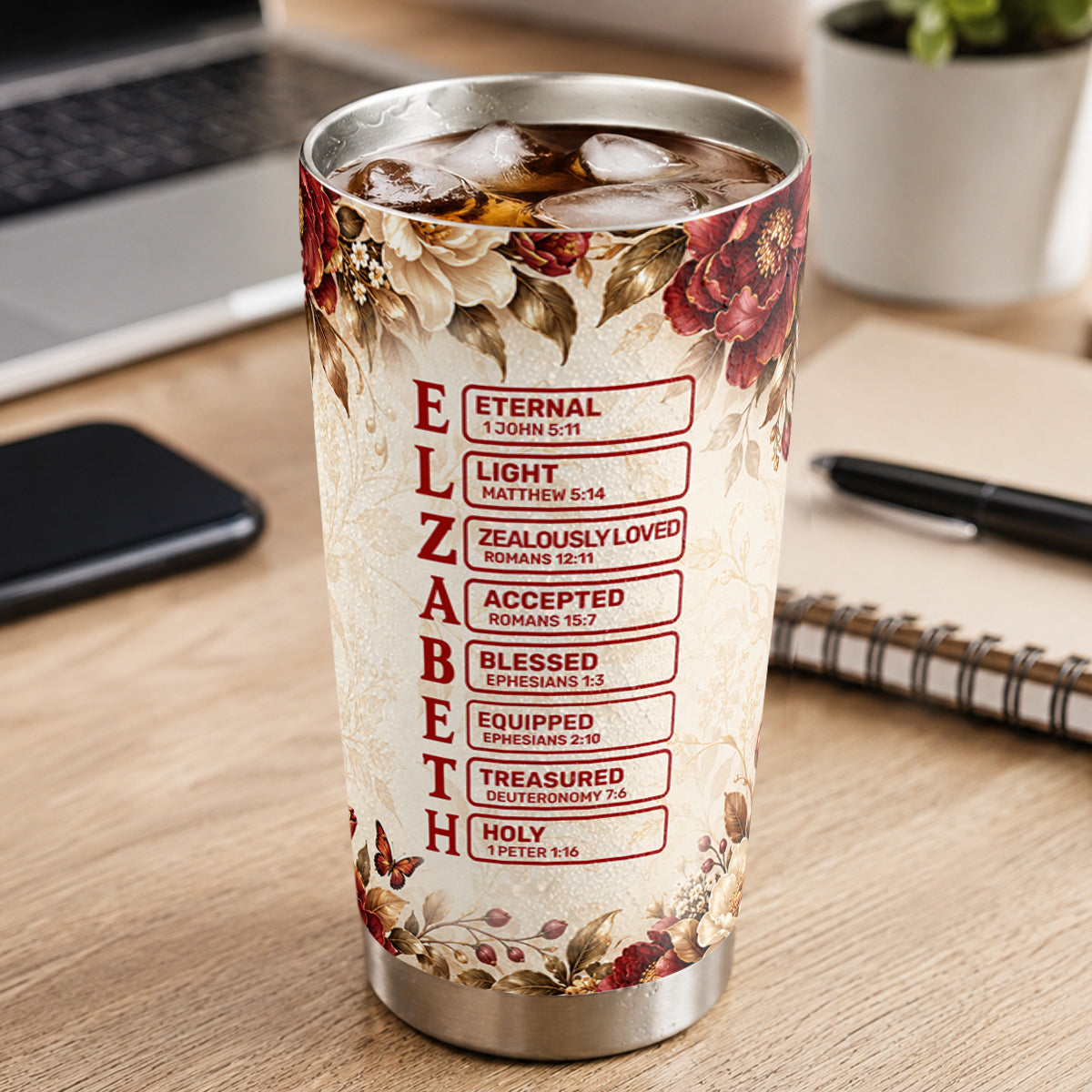 God Says I Am, Gift For Women | Personalized Stainless Steel Tumbler