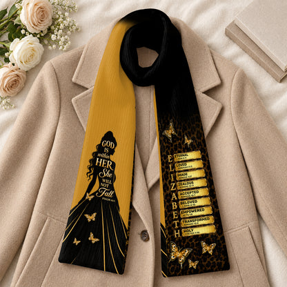God Is Within Her She Will Not Fall , Gift For Women | Personalized Scarf
