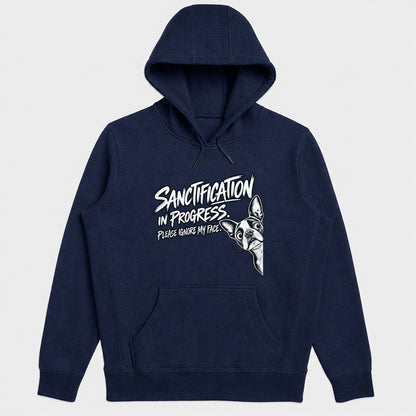 Sanctification In Progress Please Ignore My Face, Gift For Christian Boston Terrier Lovers - 2D Unisex Hoodie