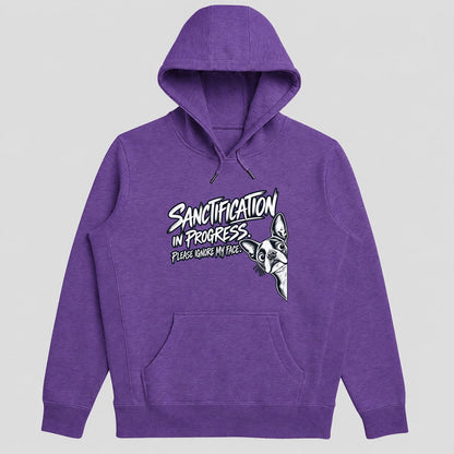 Sanctification In Progress Please Ignore My Face, Gift For Christian Boston Terrier Lovers - 2D Unisex Hoodie