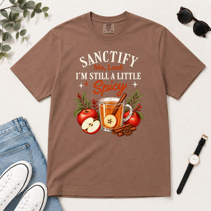 Sanctify Me Lord I'm Still A Little Spicy, Gift For Sassy Christian Women - 2D Unisex Garment-dyed T-shirt