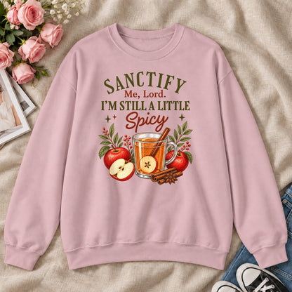 Sanctify Me Lord I'm Still A Little Spicy, Gift For Sassy Christian Women - 2D Unisex Sweatshirt