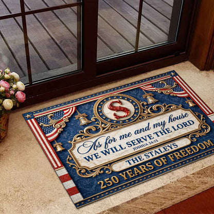 As For Me And My House We Will Serve The Lord 2, Gift of Grace | Personalized Doormat