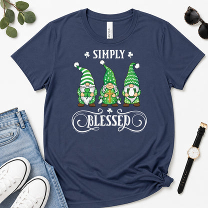 Simply Blessed, Gift For Christian Gnome Lovers - 2D Unisex Premium T-shirt