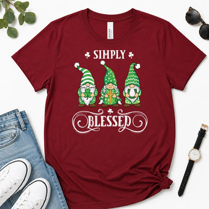 Simply Blessed, Gift For Christian Gnome Lovers - 2D Unisex Premium T-shirt
