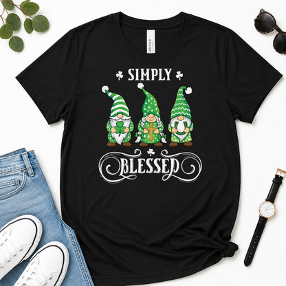 Simply Blessed, Gift For Christian Gnome Lovers - 2D Unisex Premium T-shirt