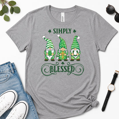 Simply Blessed, Gift For Christian Gnome Lovers - 2D Unisex Premium T-shirt