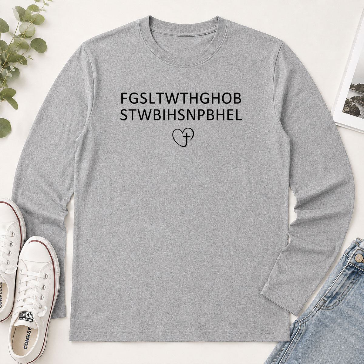 For God So Loved The World, John 3:16 - Christian Gift - 2D Unisex Long Sleeve