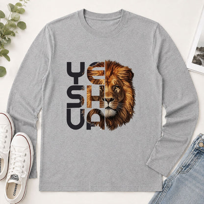 Yeshua Lion Of Judah, Christian Gift - 2D Unisex Long Sleeve