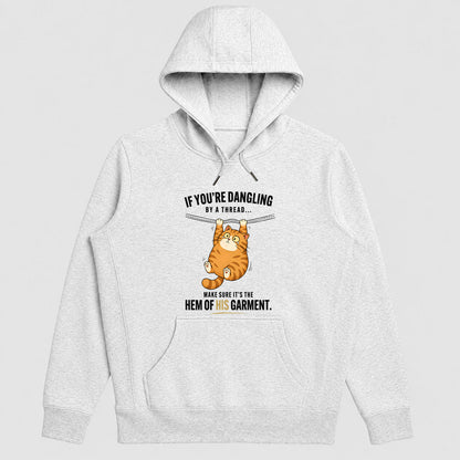 If You're Dangling By A Thread Make Sure It's The Hem Of His Garment Matthew 9:20 - Gift For Christian Cat Lovers, Women, Friends | 2D Unisex Hoodie
