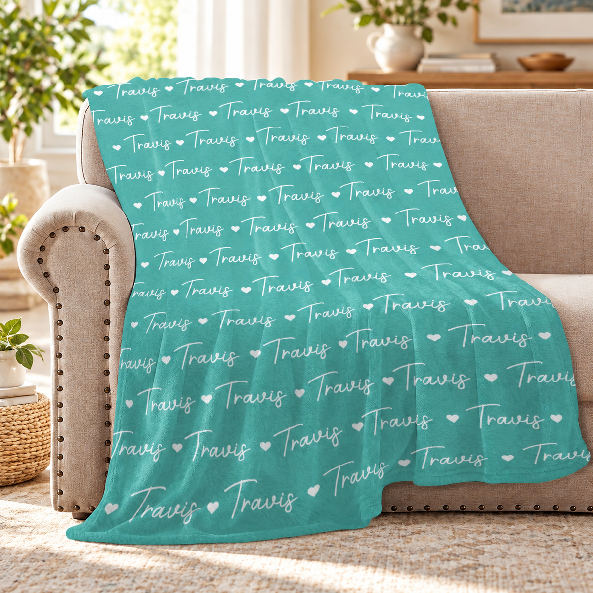 Custom Names Gifts For Kids Family - Personalized Fleece Blanket