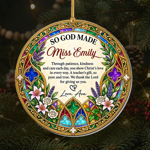 Christ's Love In Every Way, Gift For Teacher | Personalized Suncatcher Ornament