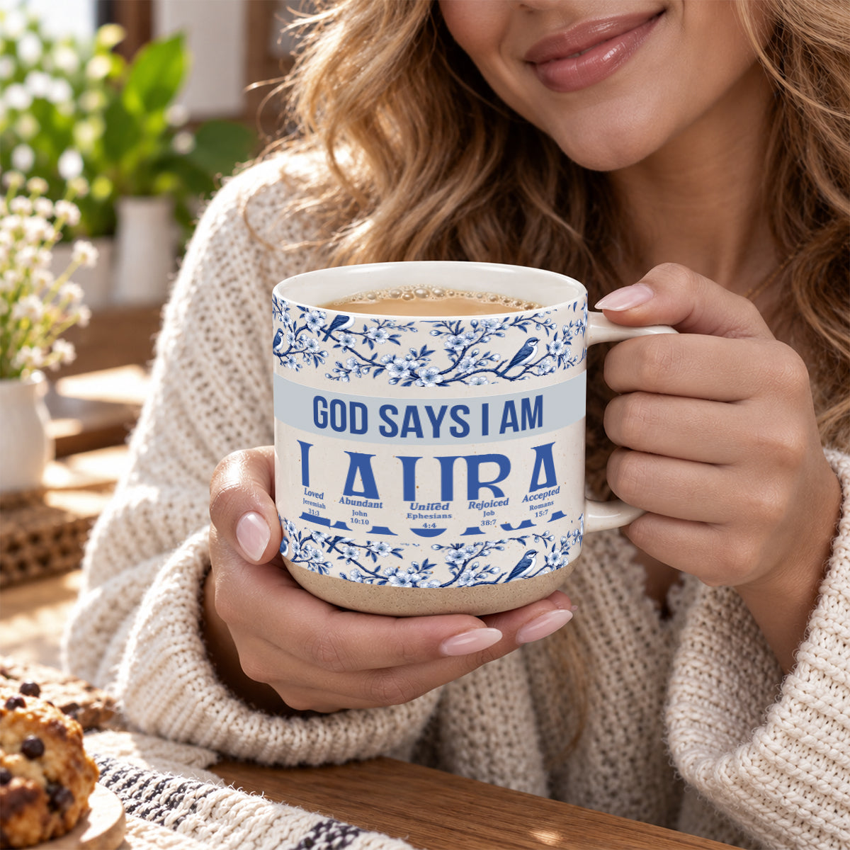 God Says I Am, Personalized Gift For Loved One | Personalized Pottery Mug