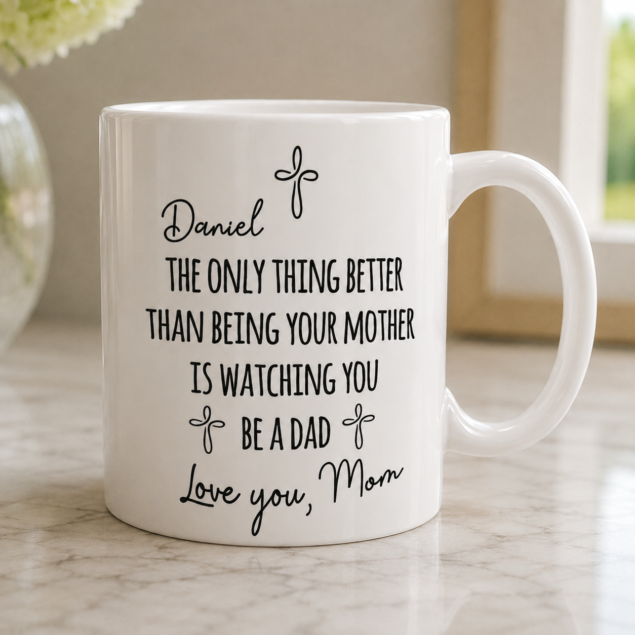 Watching You Being A Dad, Gift of Fatherhood | Personalized Ceramic Coffee Mug