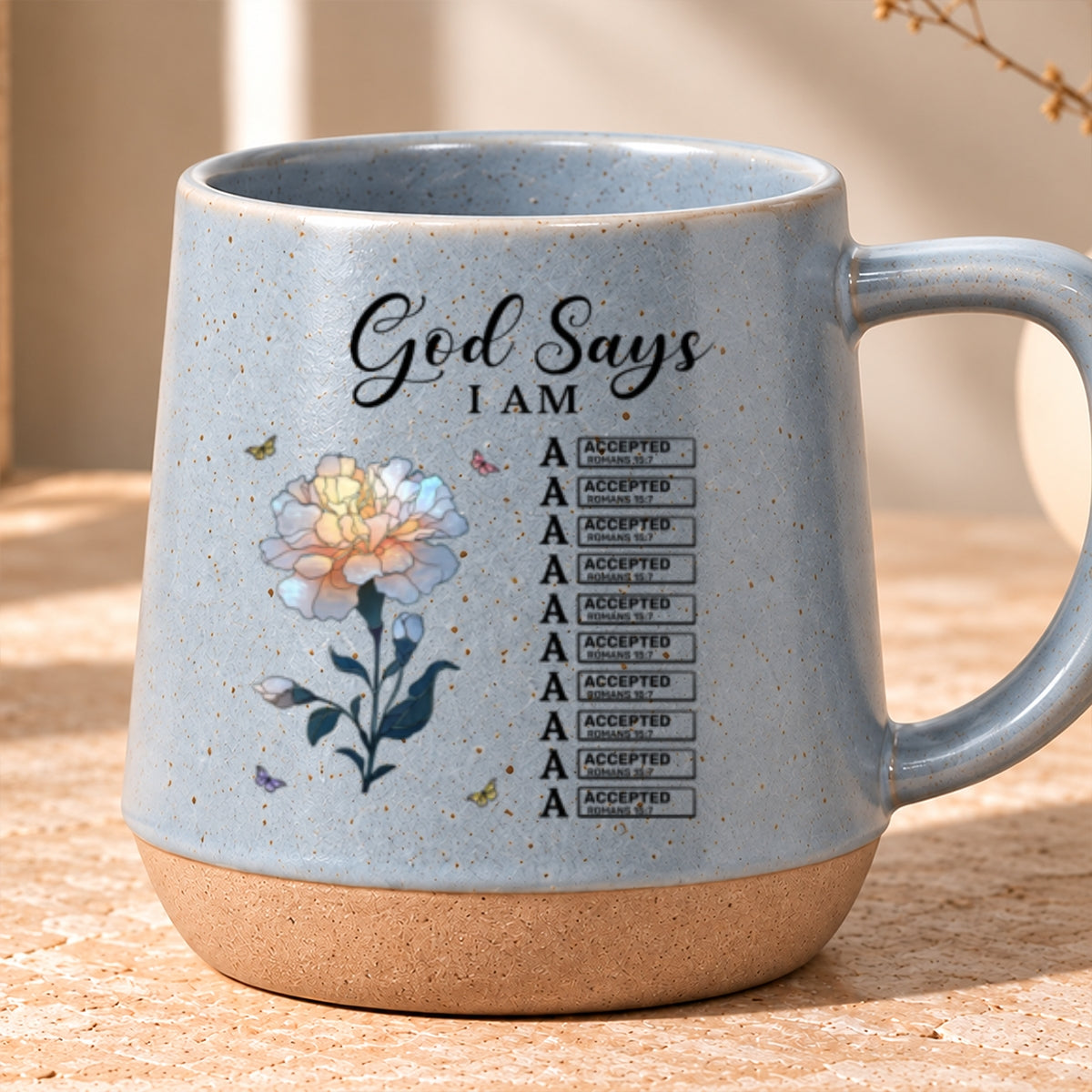 God Says I Am, Gift For Loved One | Personaliezd 12OZ Conical Coffee Mug