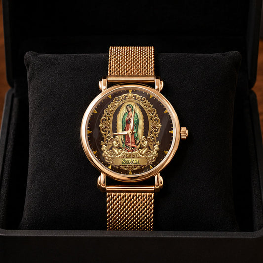 Our Lady Of Guadalupe , Gift For Mom - Personalized Women's Wrist Watch