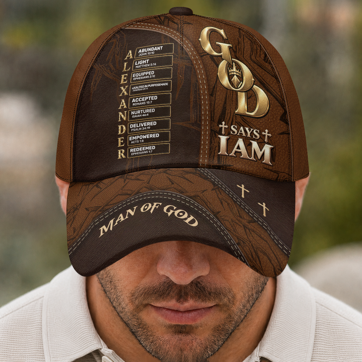 Man Of God, Gift For Dad | Personalized Classic Cap